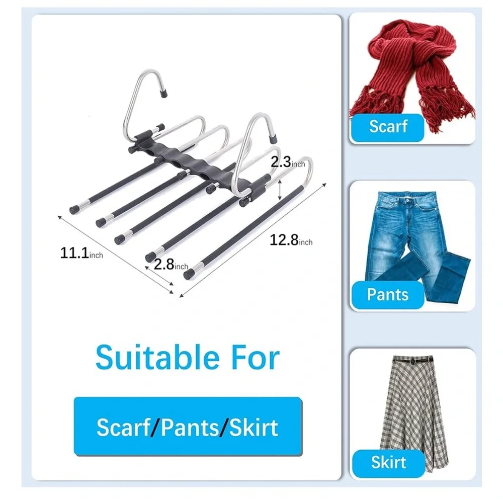 2 Pack* Space Saving Pants Hangars